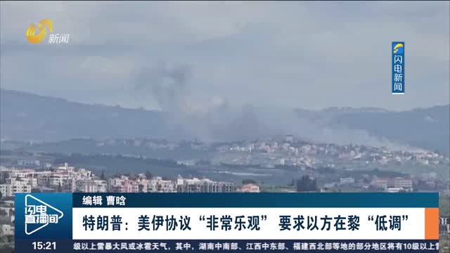 特朗普：美伊协议“非常乐观” 要求以方在黎“低调”