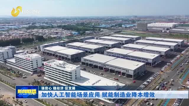 加快人工智能场景应用 赋能制造业降本增效【强信心 稳经济 促发展】