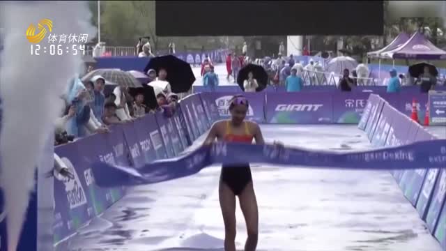 山东选手杨一凡获得铁人三项亚洲杯赛女子优秀组冠军