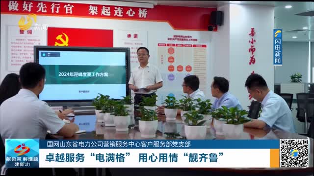 【国网山东省电力公司营销服务中心客户服务部党支部】卓越服务“电满格” 用心用情“靓齐鲁”