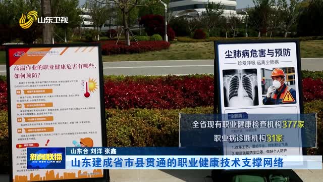 山东建成省市县贯通的职业健康技术支撑网络
