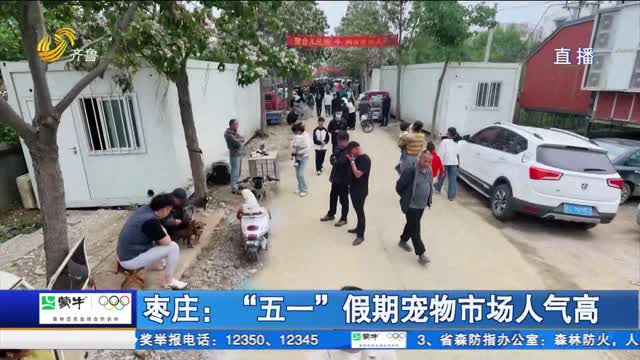 枣庄：“五一”假期宠物市场人气高