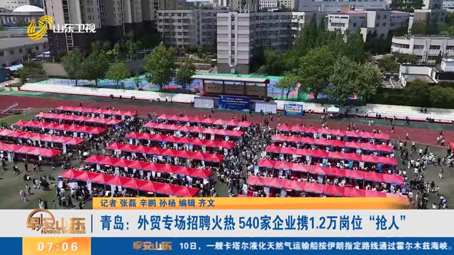 青岛：外贸专场招聘火热 540家企业携1.2万岗位“抢人”