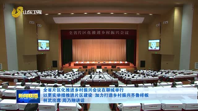 全省片区化推进乡村振兴会议在聊城举行 以更实举措推进片区建设 加力打造乡村振兴齐鲁样板 林武出席 周乃翔讲话