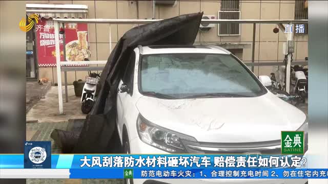 济南：大风刮落防水材料砸坏汽车 赔偿责任如何认定？