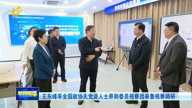 王东峰率全国政协无党派人士界别委员视察团来鲁视察调研
