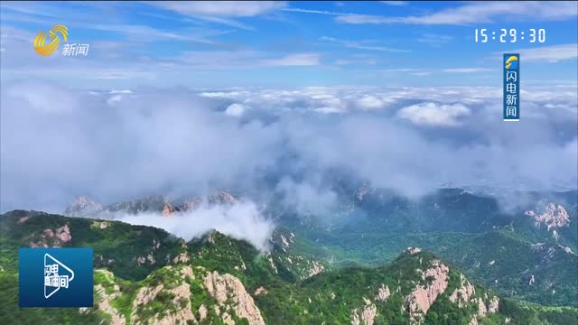 雨后泰山之巅现云海奇观