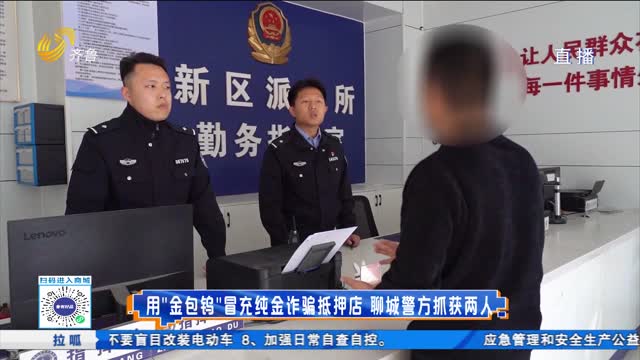 用“金包钨”冒充纯金诈骗抵押店 聊城警方抓获两人