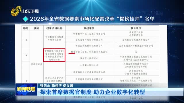 探索首席数据官制度 助力企业数字化转型【强信心 稳经济 促发展】