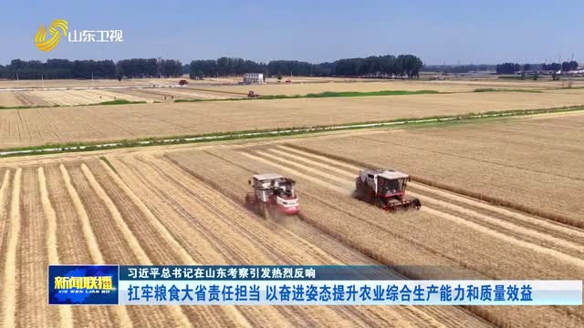 扛牢粮食大省责任担当 以奋进姿态提升农业综合生产能力和质量效益【习近平总书记在山东考察引发热烈反响】