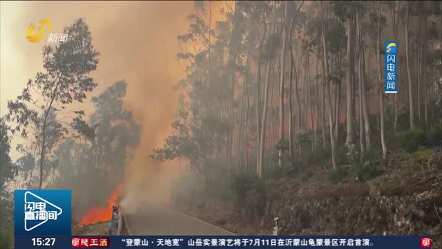 葡萄牙和西班牙多地山火持续肆虐