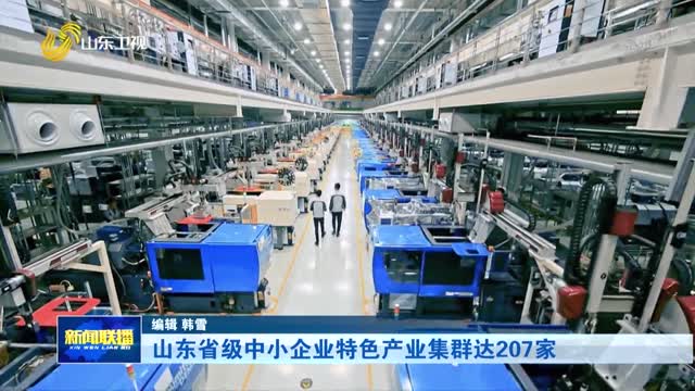 山东省级中小企业特色产业集群达207家