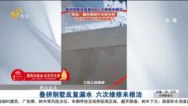 【帮办出马】叠拼别墅反复漏水 六次维修未根治