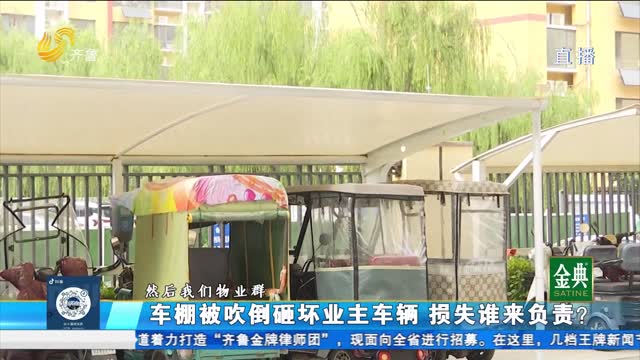 博兴：车棚被吹倒砸车 损失谁该承担？