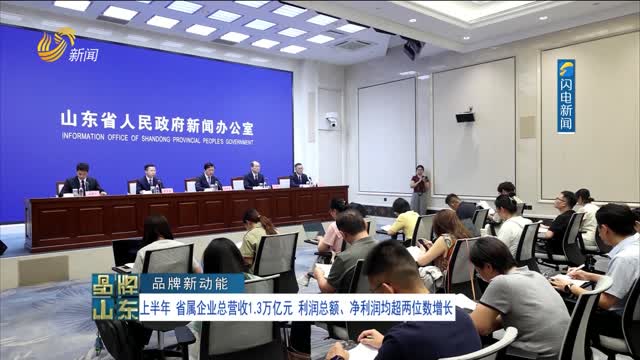 【品牌新动能】上半年 省属企业总营收1.3万亿元 利润总额、净利润均超两位数增长