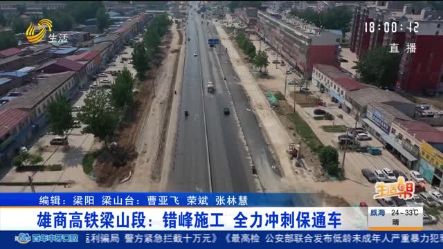 雄商高铁梁山段：错峰施工 全力冲刺保通车