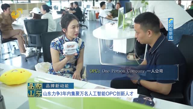【品牌新动能】山东力争3年内集聚万名人工智能OPC创新人才