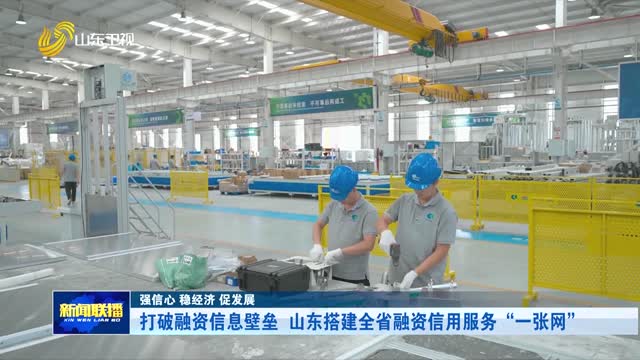 打破融资信息壁垒 山东搭建全省融资信用服务“一张网”【强信心 稳经济 促发展】