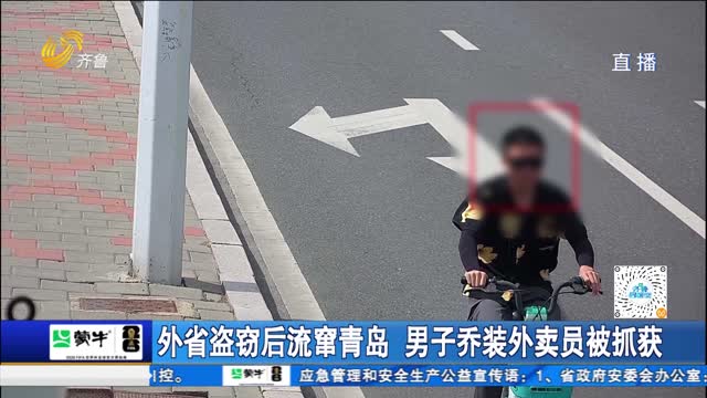 外省盗窃后流窜青岛 男子乔装外卖员被抓获