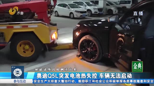 奥迪Q5L 突发电池热失控 车辆无法启动