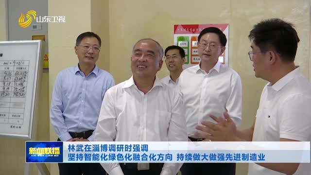 林武在淄博调研时强调 坚持智能化绿色化融合化方向 持续做大做强先进制造业