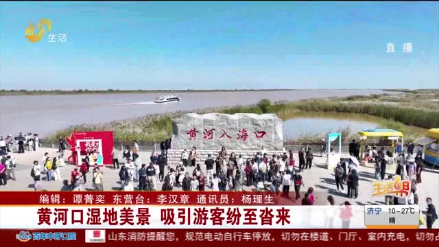 黄河口湿地美景 吸引游客纷至沓来
