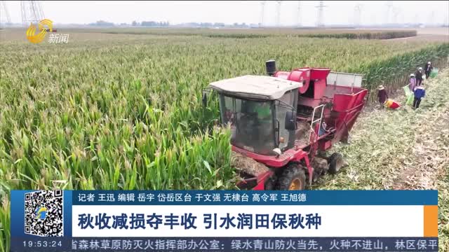 【“三秋”生产进行时】秋收减损夺丰收 引水润田保秋种