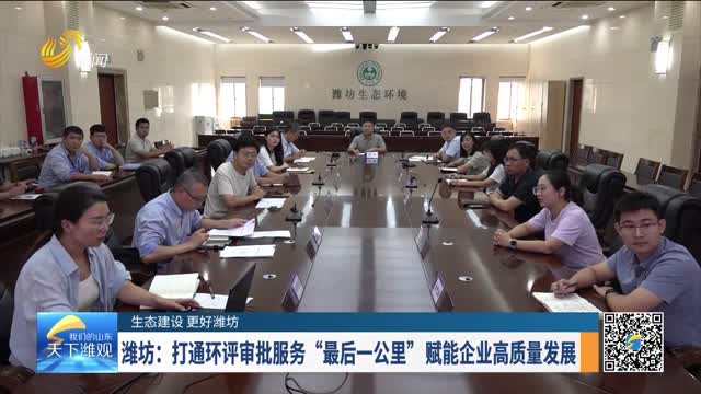 【生态建设 更好潍坊】潍坊：打通环评审批服务“最后一公里” 赋能企业高质量发展