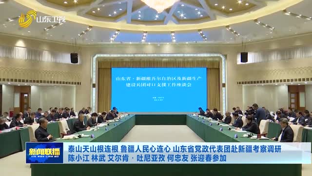 泰山天山根连根 鲁疆人民心连心 山东省党政代表团赴新疆考察调研 陈小江 林武 艾尔肯·吐尼亚孜 何忠友 张迎春参加