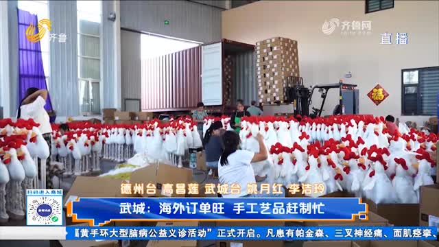 武城：海外订单旺 手工艺品赶制忙