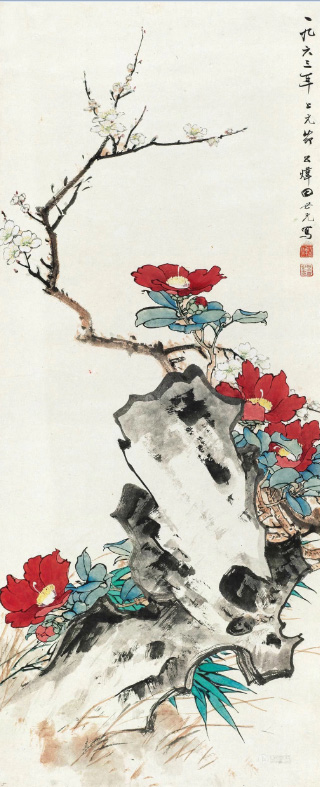 师承张大千,赵梦朱,吴镜汀,于非暗,齐白石诸先生.
